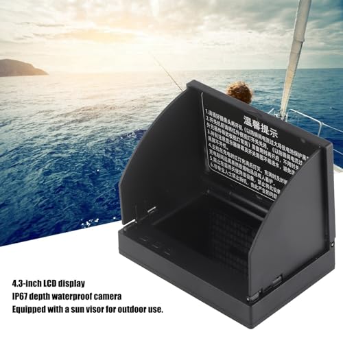 Fishing Camera Video DVR Recording Fish Finder, 4.3 inch LCD Monitor, 190 Degree Rotating View, IP67 Underwater Fishing Ca...