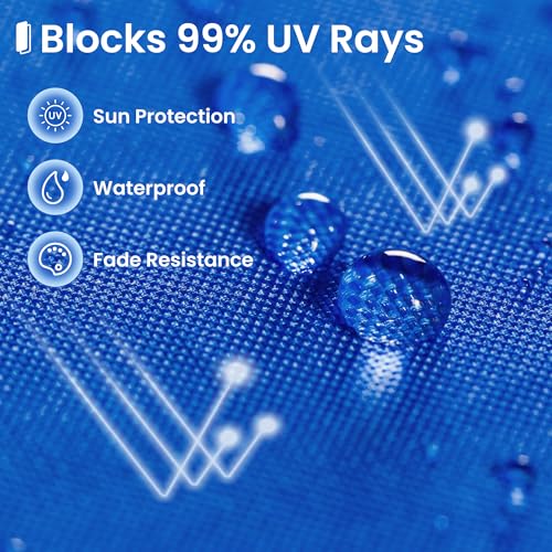 Foristrail Pop Up Canopy Tent Instant Shelter, Portable Outdoor Sun Shade (Light Blue, 10x10 with Sidewalls)