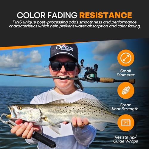 FINS Windtamer Braided Fishing Line - Versatile, Compact Braid for All Fisheries, Reduces Wind Knots and Rod Tip Wraps - H...