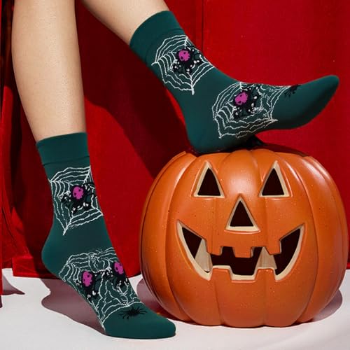 Halloween Socks,Unisex Crew Novelty Socks,Festive Design,Holiday Costume Party Wear