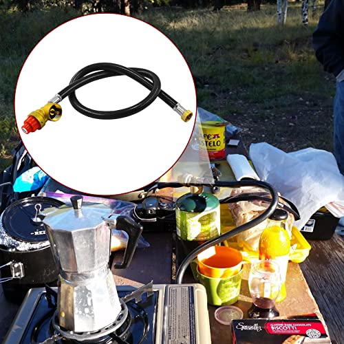 MENSI Fuel Propane Butane Gas Portable Camping Stove Replacement 27.5 Inch Regulator with Hose Convert to 1LB Disposal Bottle