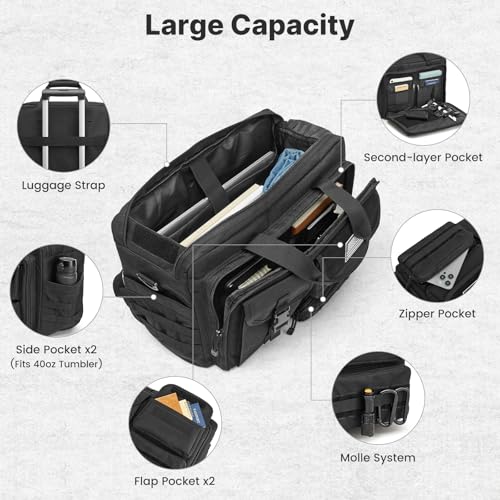 G4Free 17.3 Inch Laptop Messenger Bag for Men, 3-in-1 Backpack for Travel Work Weekender, Large Tactical Shoulder Bag