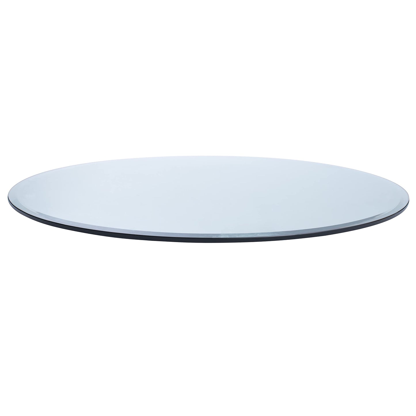 Spancraft 44" Inch Round 1/2" Thick Clear Glass Table Top with Beveled Edge and Tempered Glass, Replacement Glass Table Top, Great for Dining Tables, end Tables, and Outdoor Patio Table Tops or Table