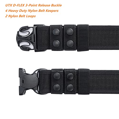 TACNEX Duty Belt w/Hook Lining 4 Keepers 2" Police Law Enforcement Officer Security Nylon Outer Inner Belt