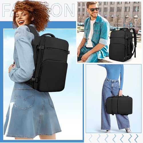 ZOMFELT Travel Backpack for Women Men, Carry on Backpack, TSA 15.6 inch Laptop Backpack Flight Approved, Personal Item Tra...