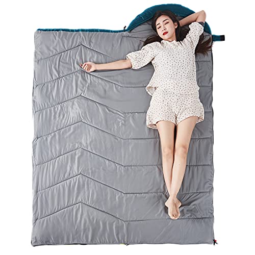 Flantree Sleeping Bag 4 Seasons Adults & Kids for Camping Hiking Trips Warm Cool Weather,Lightweight and Waterproof with C...