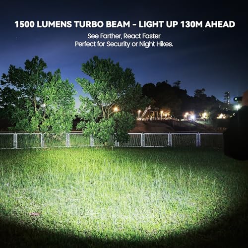 Guardtier ML70 1500 Lumen EDC Flashlight Rechargeable, Pen Style Self Defense Compact Tactical Flashlight with 2AA Dual Po...