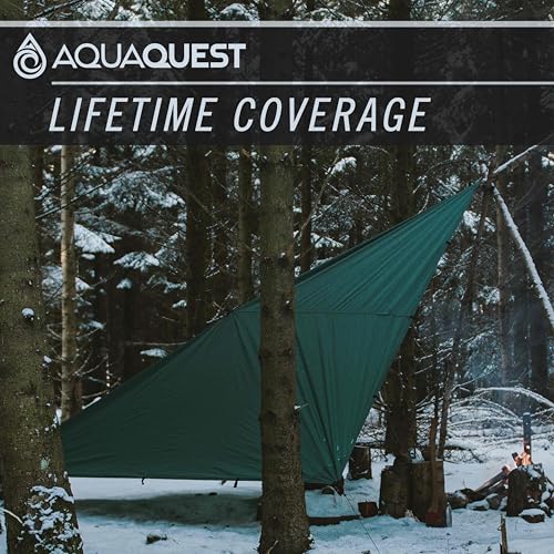 AquaQuest Guide Tarp – Ultralight Waterproof (5,000 mm) Seam-Taped 40D Ripstop Rain Fly for Backpacking, Stealth Camping &...