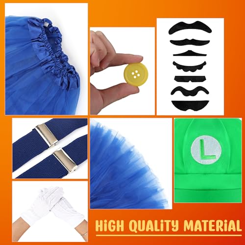 Yreird Halloween Costumes Accessories for Adults Women, 2025 Halloween Costume Accessories Set with Hats Tulle Skirts Button