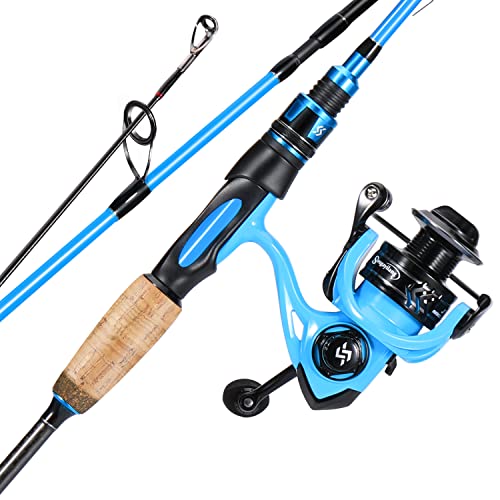 Sougayilang Spinning Combo, Medium Heavy Fishing Pole and 2000 Spinning Reel Set, Fishing Rod and Reel Commbo for Bass Fis...