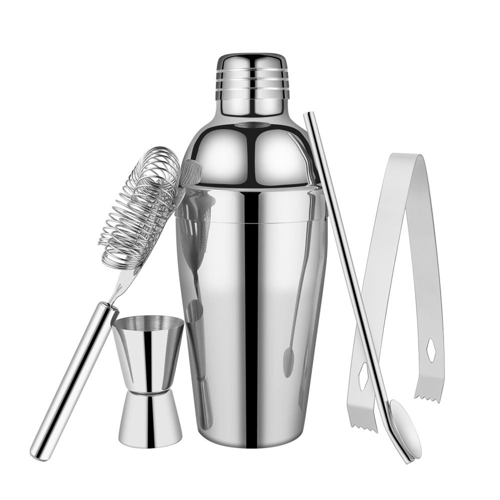 Cocktail Shaker Set Bartender Kit- 5pcs 550ml Professional Bar Tool