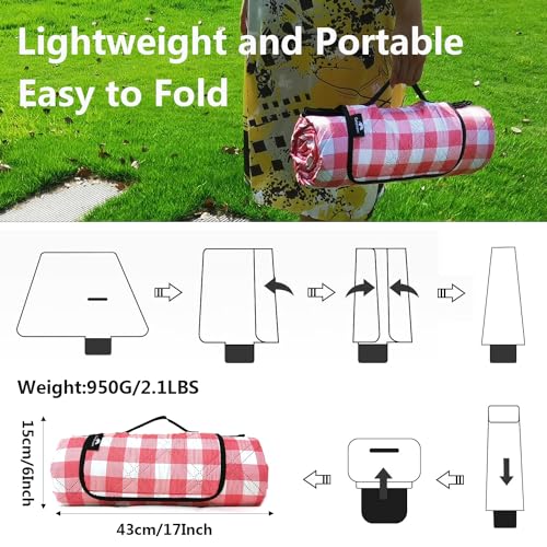 Campsuper Picnic Blankets Machine Washable, 79''x79'' Extra Large Waterproof Foldable Compact Beach Blankets, Oversized XL...