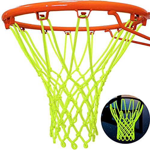 NEIJIANG Glow Basketball Net, Nightlight Basketball Net Luminous Outdoor Portable Sun Powered Sport Nylon