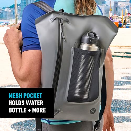 Nite Ize RunOff Waterproof 12L Backpack - IP67-Rated Backpack - Lightweight Travel Bag with TRU Zip Technology - Outdoor Gear with Attachment Points, Adjustable Shoulder Straps & Mesh Pockets