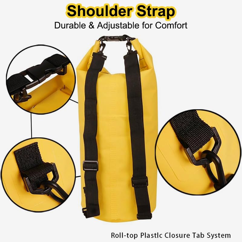 Waterproof Dry Bag, 25L Roll Top Waterproof Backpack Sack Keeps Gear Dry, Lightweight Storage Bag Backpack for Travel Swim...