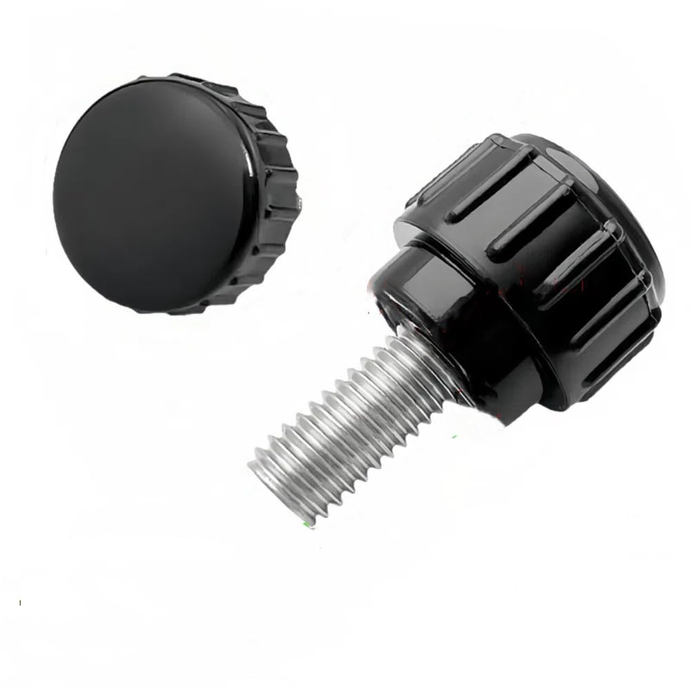 Vesslam 20 Pcs M4 x 10 mm Threaded Knurled Thumbscrew, Monitor Screws Vesa Mount Screws Carbon Steel Clamping Knobs Grip Thumb Screw Mounting Thumb Screw