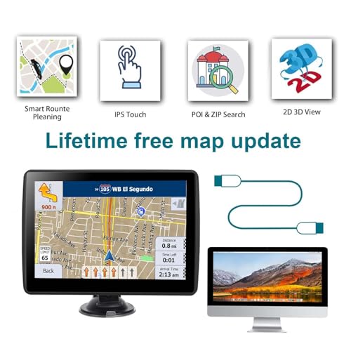 7 Inch GPS Navigator for Car Truck RV, 2026 Latest Map GPS for Car with Free Lifetime Updates, Voice Guidance, Speed Alert...