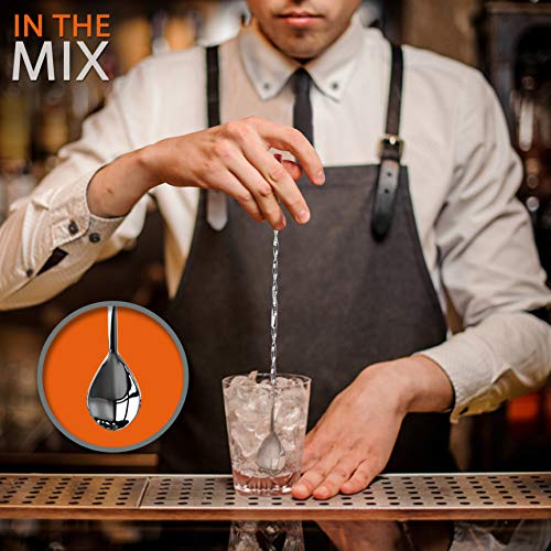 NutriChef Mixology Bartender Cocktail Shaker Set - Includes 15 & 30 oz Stainless Steel Shakers, 6 Bottle Pourers & More | ...