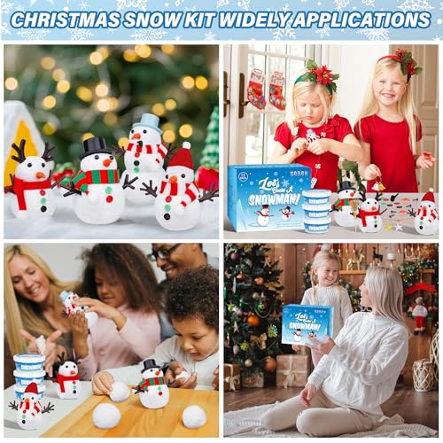 12 Pack Christmas Craft, DIY Snowman Kit for Kids, Build a Snowman Kit Indoor Decorations, Creative Kids Air Dry Modeling ...
