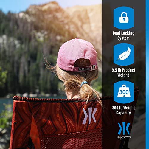 Kijaro Enjoy Versatile Folding Sports, Outdoor Chair & Lawn Chair, Dual Lock Feature, Destination Print - Victoria Desert ...