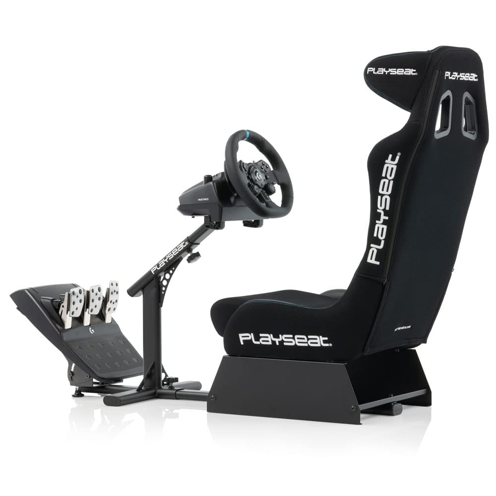 Playseat Evolution Pro Sim Racing Cockpit | Comfortable Racing Simulator Cockpit | Easily Adjustable | Compatible with All Steering Wheels & Pedals on the Market | Supports PC & Console |Actifit
