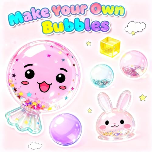 BENWIL 6 PCS Nano Tape Bubble Bubbles Kit for Kids with Box, Squishy Maker Making Kit, Birthday Gifts for 4 5 6 7 8 9 10 Y...