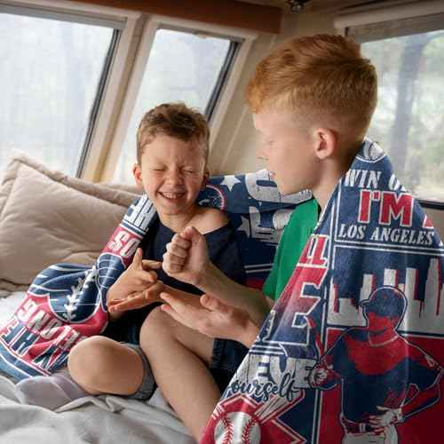 Blanket for Los Angeles, Baseball Gifts for Men, Fans Coach Gifts Blue Team Color Sports Stuff 60"x50" Blanket Throws