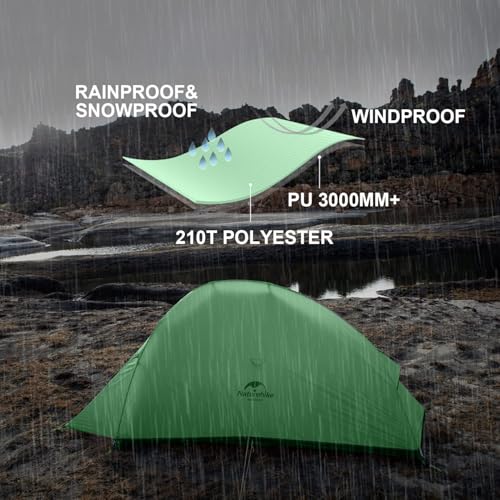 Naturehike Cloud Up Free Standing 2 Person Backpacking Tent Ultralight Nylon Double Layer Camping Tents for Two Person