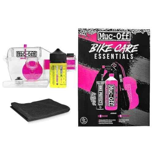 Muc-Off Bike Care Essentials Kit & X-3 Dirty Chain Machine Bundle | Complete Bicycle Cleaning Kit with Nano Tech Bike Cleaner, Brushes & Chain Cleaner Tool | Deep Clean for MTB, Road & Gravel Bikes