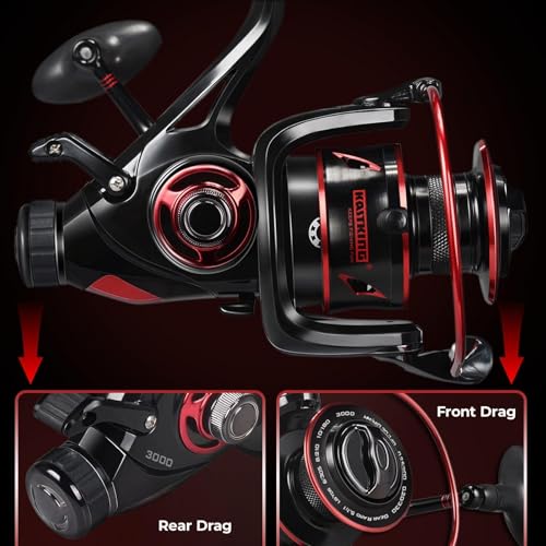 KastKing Sharky Baitfeeder III Spinning Reel 10+1 Shielded Stainless Steel BB - Carbon Fiber Drag for Live Liner Bait Fish...