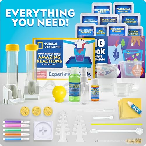 National Geographic Amazing Chemistry Set - Chemistry Kit with 100+ Science Experiments Including Crystal Growing and Reac...