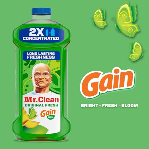 Mr. Clean All Purpose Cleaner, Floor Cleaner for Mopping Home, Bathroom, & Kitchen, Cleaning Liquid for Mop & Bucket, Clea...
