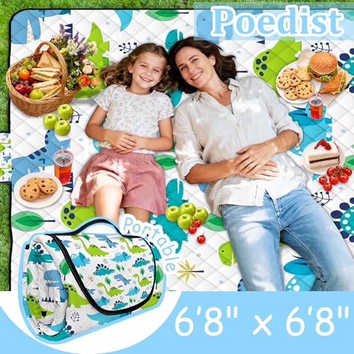 Extra Large Picnic Blanket Waterproof,80"x 80"Foldable Machine Washable Beach Blanket,Outdoor Blanket for 6-8 Adults,Picni...