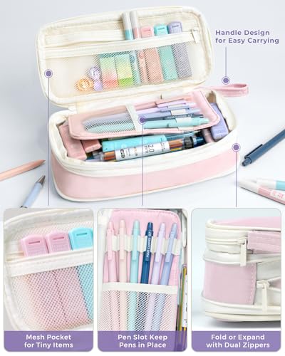 Four Candies 36PCS Aesthetic School Supplies, Mechanical Pencils 0.5mm, 0.7mm, 0.9mm & 2.0mm with 624PCS Lead Refills, Cut...