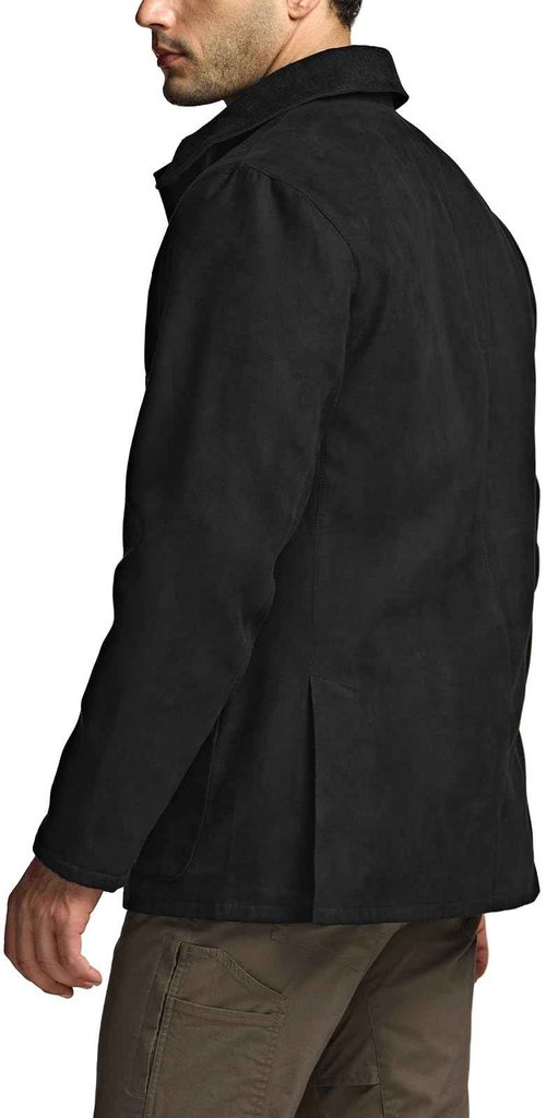 CQR Men's Flannel Shirt Jacket Long Sleeve, Winter Warm Outdoor Casual Plaid Jacket Coat with Pockets, Suede Huntsman Night Sky, Medium