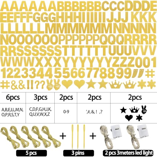 167Pcs DIY Glitter Customizable Banner Kit Custom Banner Happy Birthday Personalized Letter Banners Decor for Christmas Ba...