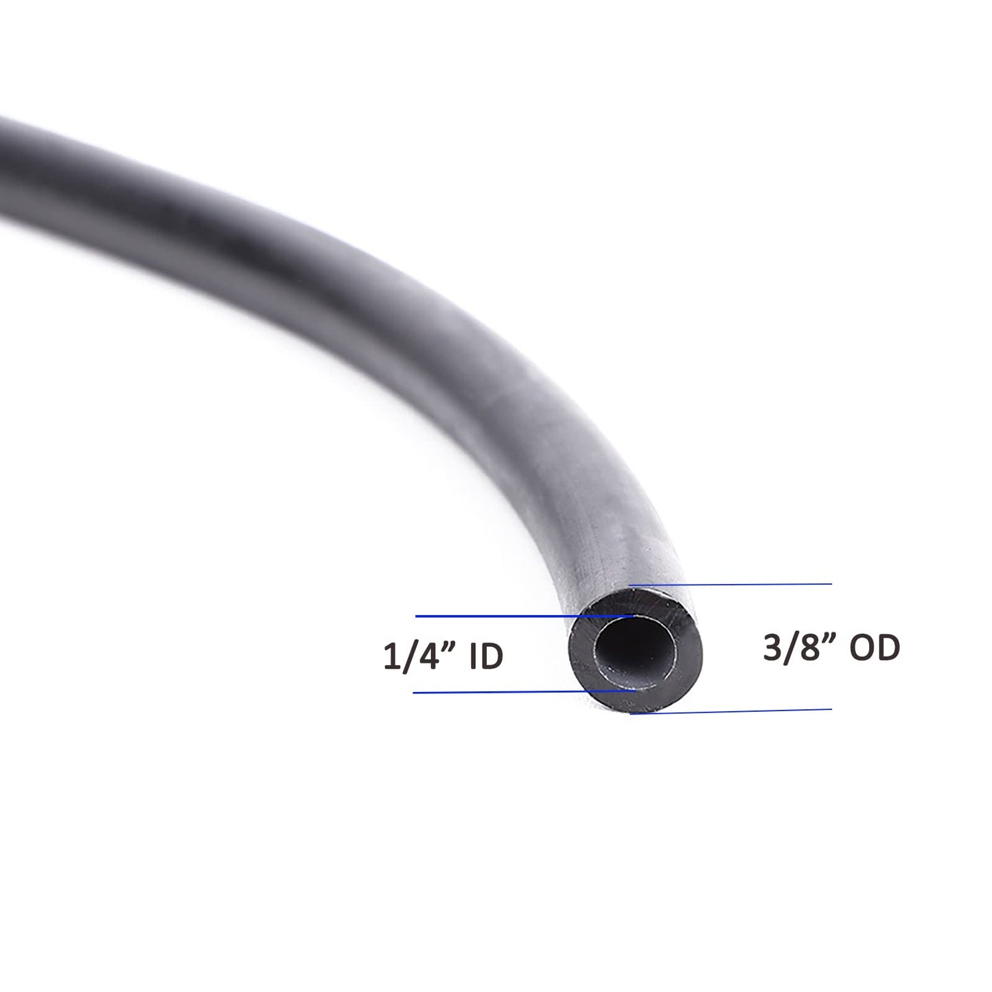 Latex Rubber Tubing, 3/8in OD 1/4in ID Slingshot Rubber Bands Black Surgical Tube 10FT 33FT 50FT One Continuous Piece (10 FT, Black)