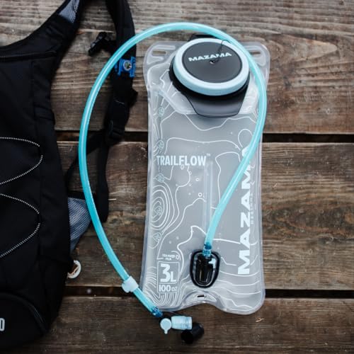 Trailflow-88EZ Hydration Bladder by Mazama Designs. Leakproof, Easy Clean and Fill Water Reservoir BPA Free, Fits Most Hyd...