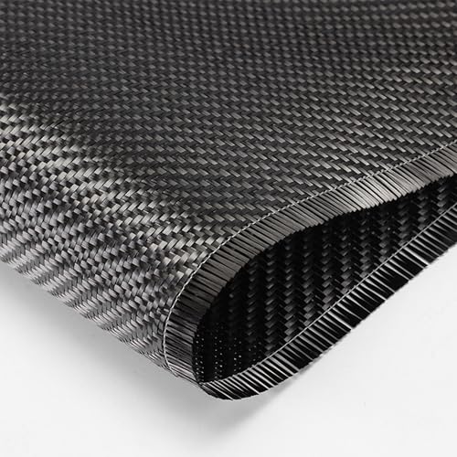Coynurex 4.2ft x12in Carbon Fiber Fabric Roll – 3K Twill Weave, 200gsm Black Carbon Fiber Cloth for Reinforcement, Auto DI...