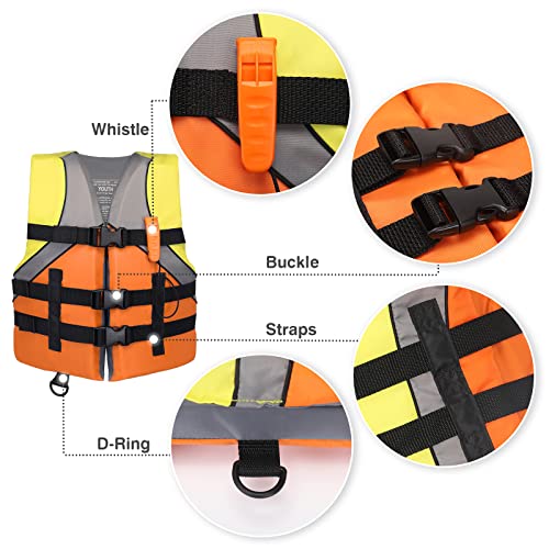 Leader Accessories Youth USCG Approved Life Jacket Vest Boating Vest