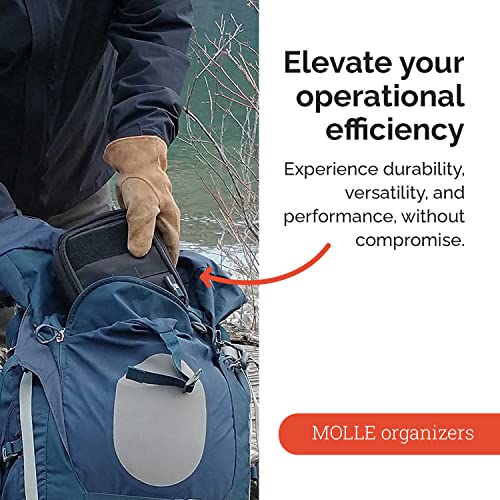 EPG Tactical EDC Organizer, Molle Utility Pouch - First Aid Black Backpack Organizer, Small, Modular Survival Bag