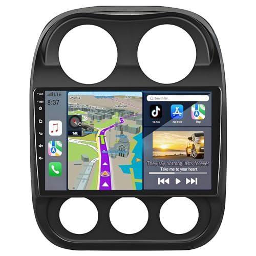 for Jeep Compass Patriot Radio Upgrade 2010-2016: 4G+32G Android 14 Car Stereo with Wireless CarPlay Android Auto - 10.1 I...