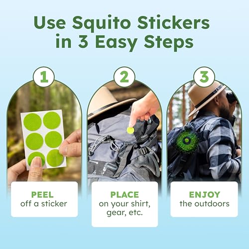 BugMD Squito Stickers Mosquito Repellent Patch for Adults (234 Stickers), Safe & Effective Insect Repellent Patches for To...