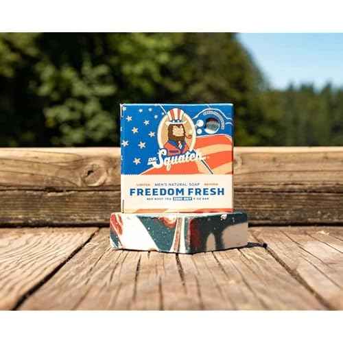 Dr. Squatch All Natural Bar Soap for Men with Zero Grit, Freedom Fresh
