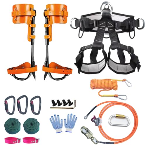 TraVisonyx Tree Climbing Gear, Tree Climbing Spikes，Arborist Equipment for Climbers, Hunting, Fruit Picking ，Logging Etc