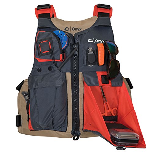 Onyx Kayak Fishing Life Jacket – U.S. Coast Guard Approved PFD with Multiple Pockets, High-Back Design & Adjustable Straps...