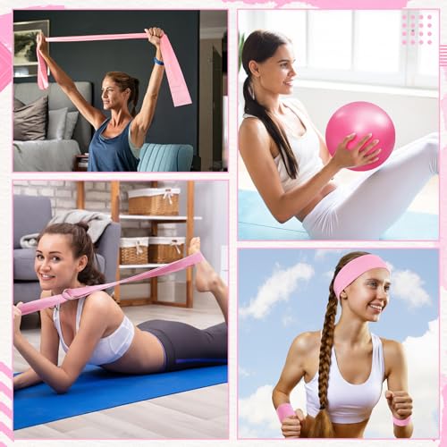 LaRandom Pilates Bar Kit with Resistance Bands Multifunctional Pilates Bar with Metal Adjustment Buckle Portable Storage B...