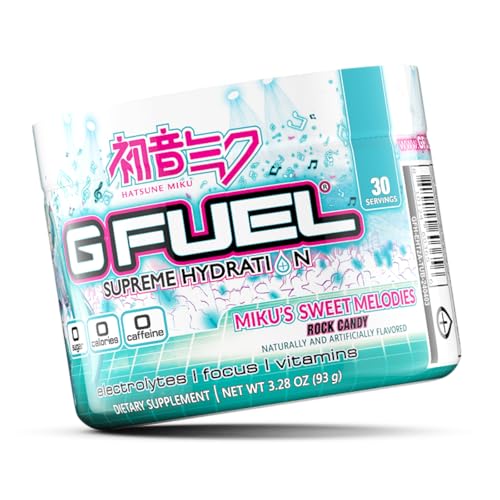 G Fuel Sweet Melodies Supreme Hydration, Electrolyte Powder Mix for Energy & Focus, Sugar and Caffeine Free Supplement wit...