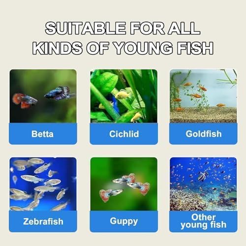 Brine Shrimp Eggs Fish Food - Sea Monkey Eggs 90% Hatch Rate Aquatic Foods for Freshwater & Saltwater Fish, Shrimp, Fry (0.7oz)