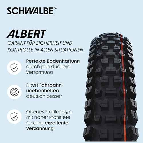 SCHWALBE Albert Tire - 29 x 2.50, Tubeless, Folding, Black, Evolution Line, Gravity Pro, Addix Soft, Radial, E-50